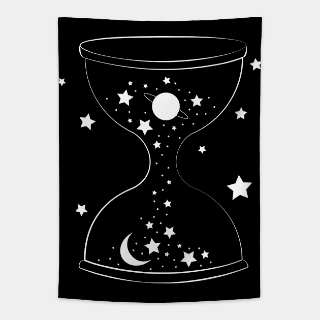 universe clock with star dust Tapestry by kateryna.koshman