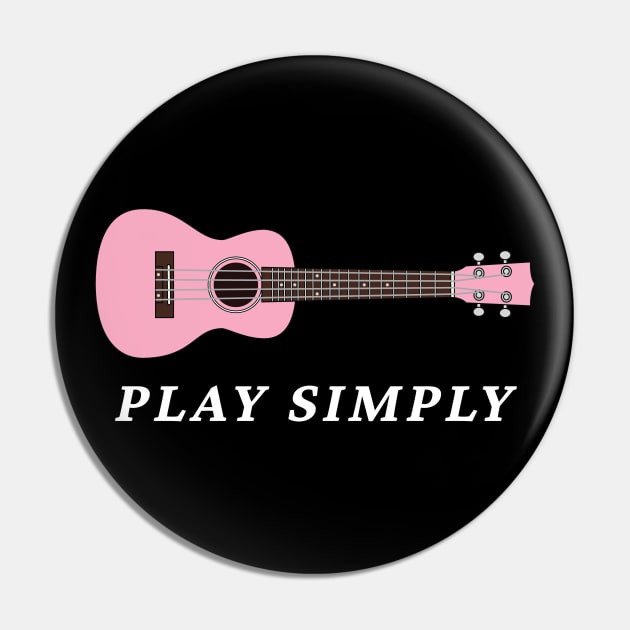 Play Simply Pink Ukulele Pin by nightsworthy