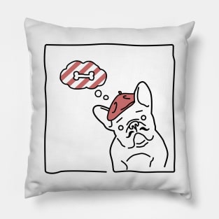 Minimalist Line Art For French Bulldog Lovers Pillow