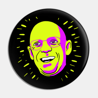 Foucault 80s Colors - Funny French Philosophy Meme Pin