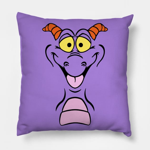 Happy little purple dragon of imagination Cosplay face Pillow by EnglishGent