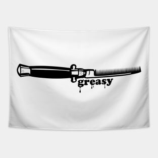 Greasy Greaser Retro Hot Rod Kustom Kulture Aesthetic Tapestry