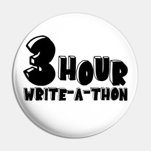 3 Hour Write-a-thon Pin