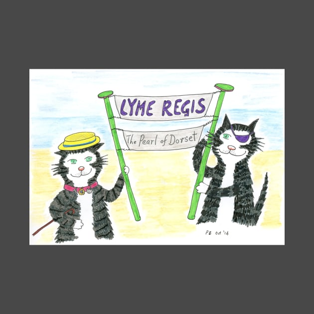 Black cats Lyme Regis by MrTiggersShop