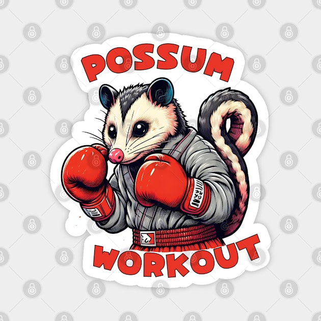 Kickboxing possum Magnet by Japanese Fever