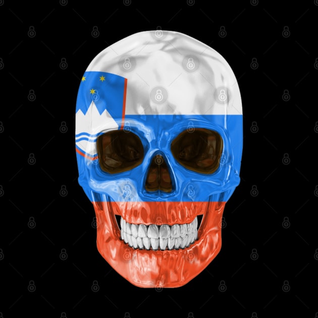 Slovenia Flag Skull - Gift for Slovenian With Roots From Slovenia by Country Flags