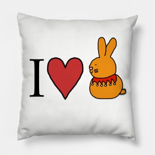 I Love My Cute Bunny Rabbit Pillow