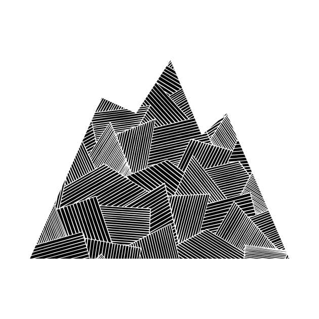 Mountain Zentangle - White by ElviraDraat