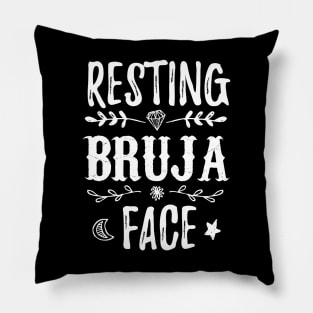 Resting Bruja Face - Cara de Bruja al Natural - diseño perfecto para halloween Pillow