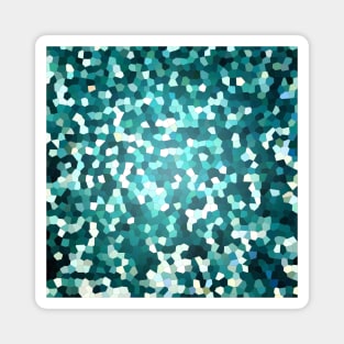 Teal geometric mosaic pattern Magnet