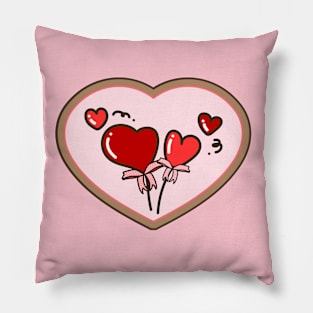 Heart Shaped Balloon Cookies Pillow