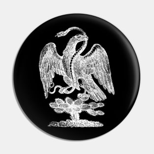 Posada Mexican Eagle with Rattlesnake and Cactus from 1901 T-Shirt Pin