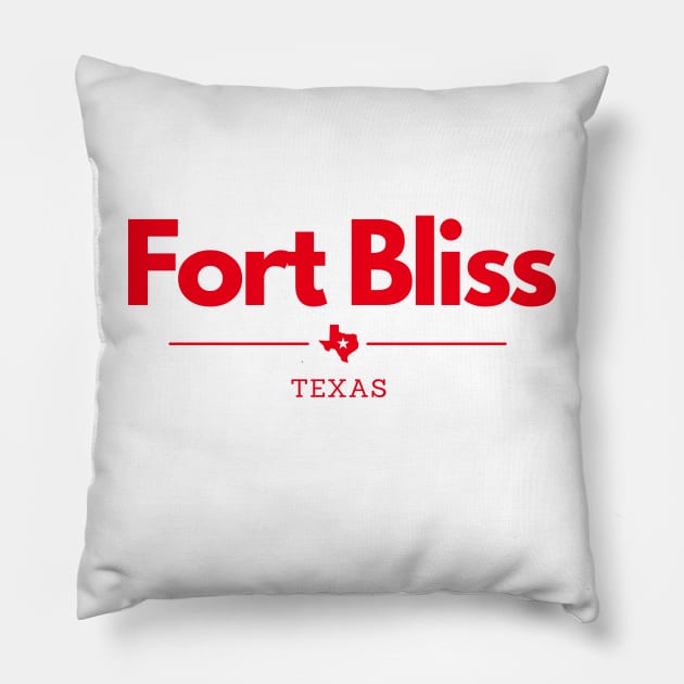 Fort Bliss, Texas Pillow by Dear Military Spouse 