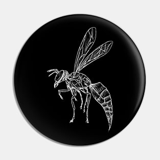 white wasp Pin