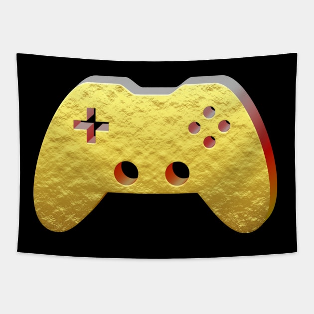 Gold Dust - Gaming Gamer Abstract - Gamepad Controller - Video Game Lover - Graphic Background Tapestry by MaystarUniverse