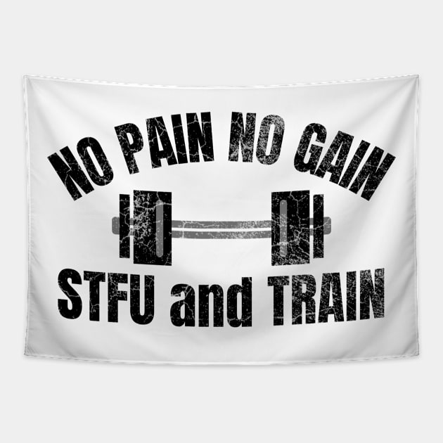 No Pain No Gain Tapestry by IndiPrintables