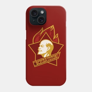 Young Pioneers Pin - Soviet Propaganda, Socialist, Communist, Lenin Phone Case