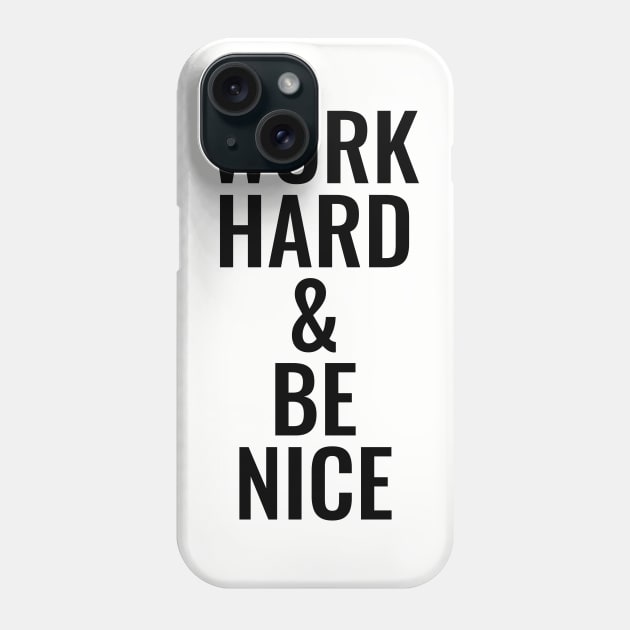 Michael Franti - Work Hard & Be Nice (Black) Phone Case by DLEVO