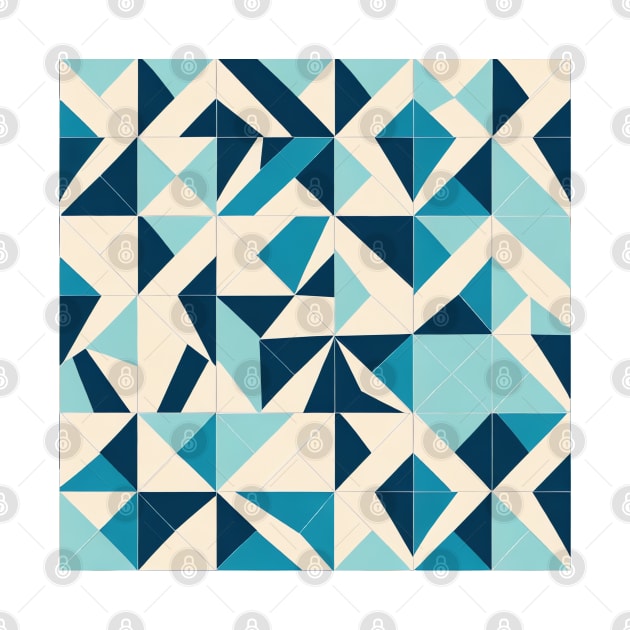 Blue Symmetry: Tranquil Triangles in Harmonious Hues by thejoyker1986