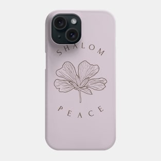 Shalom Peace Floral Design Phone Case