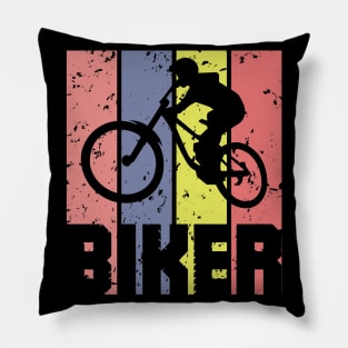 biker,bikers,bike,biker t shirt,bikers t shirt,biker shirt,biker retro Pillow