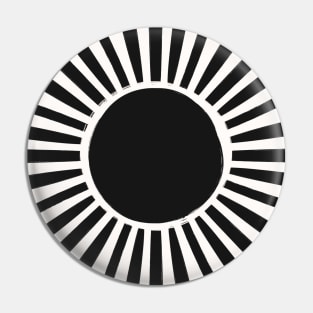 Black and White Sun Boho Scandi Shapes Pin