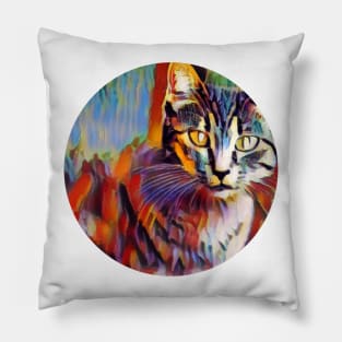 Bright-Eyed floppy cat Pillow