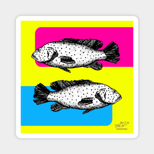 pop art fish design Magnet