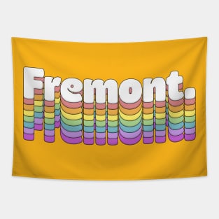 Fremont, CA \/\/\/\ Retro Typography Design T-Shirt Tapestry