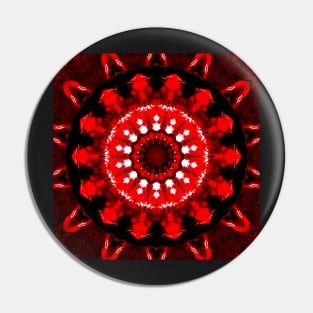 Ominous Red Kaleidoscope pattern (Seamless) 13 Pin