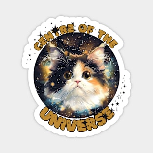 Cute Cat Centre Of The Universe Magnet