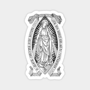 Immaculate Conception 03 - Marian blue bkg Magnet