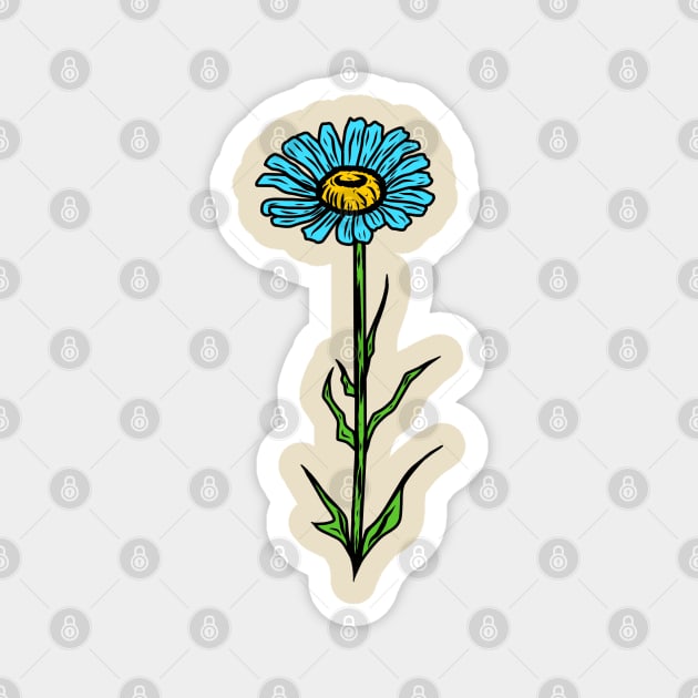 Blue Gerbera Daisy Magnet by faiiryliite