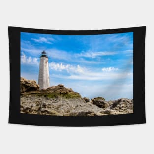 Rocky New England Lighthouses - Five Mile Point Tapestry