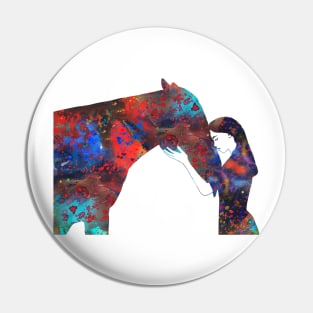 Girl with horse Pin