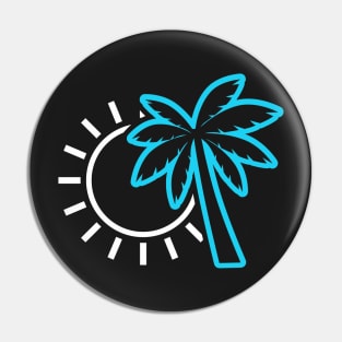 Tropical Summer Beach Icon Pin