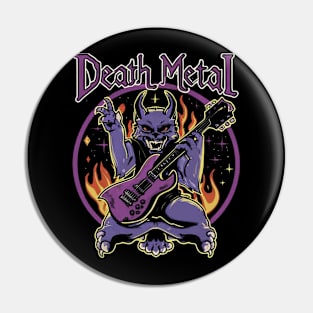 death metal Satanic Baphomet cat Pin