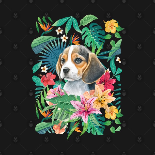 Tropical Beagle Puppy 2 by LulululuPainting