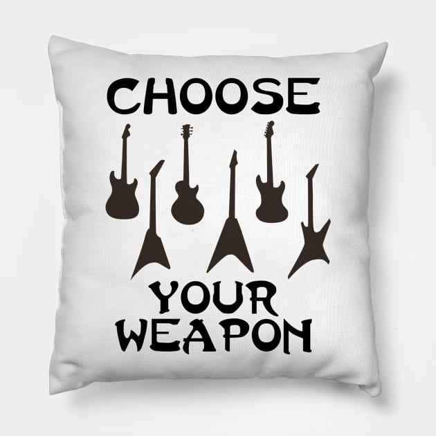 guitar battle Pillow by Underground Cargo