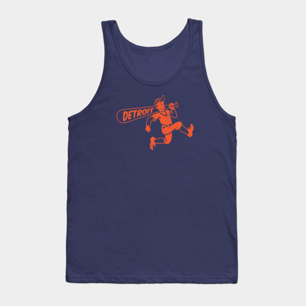 deadmansupplyco Vintage Baseball - Detroit Tigers (Orange Detroit Wordmark) Long Sleeve T-Shirt