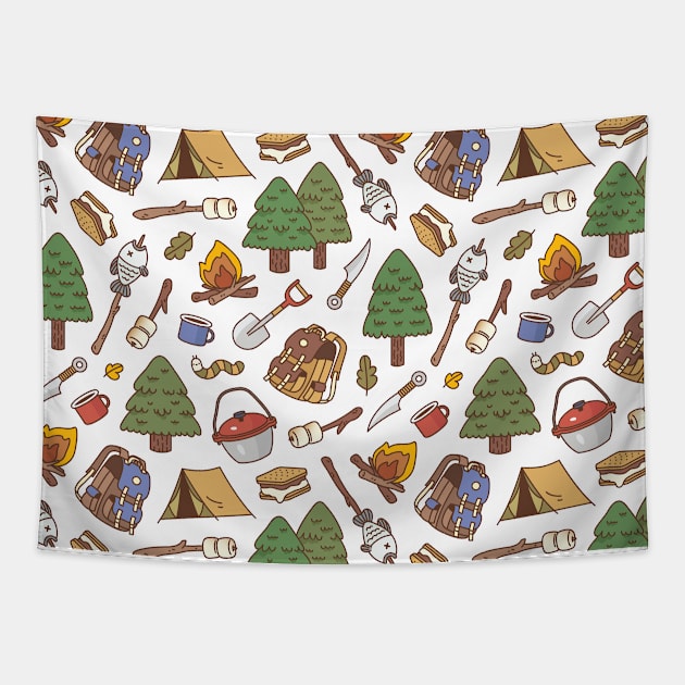 Summer Camp Pattern Tapestry by Noristudio