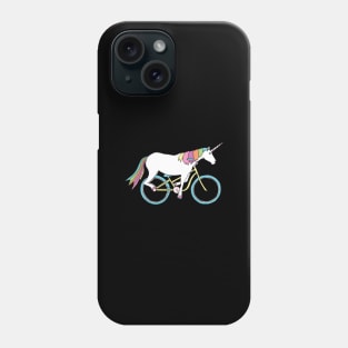 unicorn riding bike Phone Case