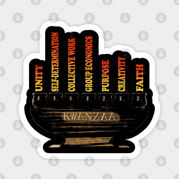 Kwanzaa Kinara Magnet by IronLung Designs