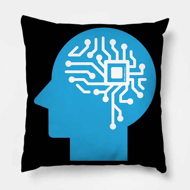 Geek Mind Fusion Circuit Head Pillow by GeekMindFusion