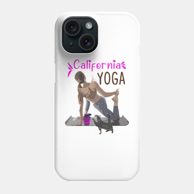 yoga...love....California Phone Case by siano
