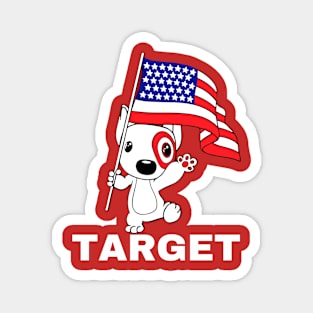 American Flag Dog Team Member Magnet