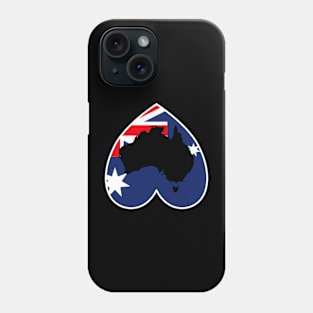 Love Australia Down Under Heart Phone Case