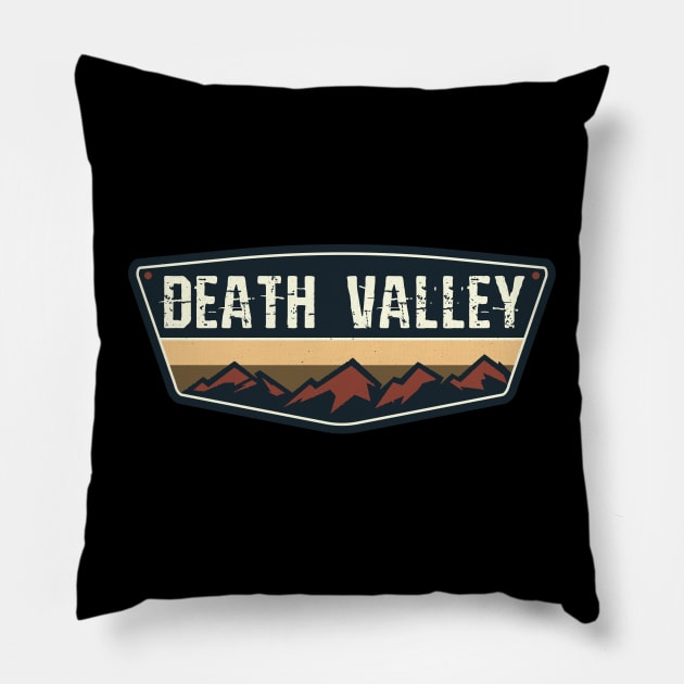 Death Valley Logo Apparel & Accessories Pillow by bahama mule