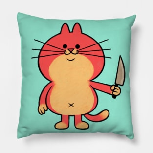 Knife cat Pillow