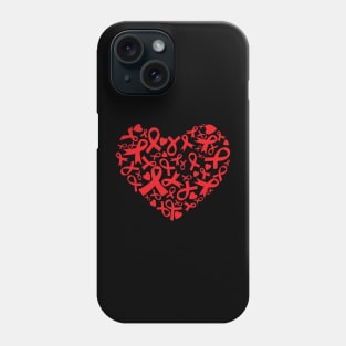 Heart of Awareness - Red Phone Case